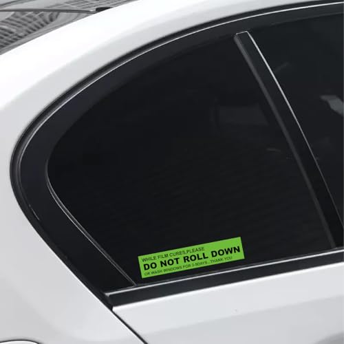 100PCS/Roll Car Do Not Roll Down Sticker, Self-Adhesive Vehicle Window Film Warning Label for Vinyl Wrapping, Auto Exterior Window Tint Vinyl Warning Caution Decal, Universal Fit
