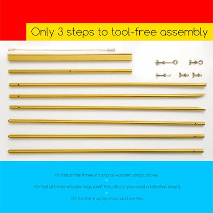 MEEDEN Wooden Easel Stand for Display: Gold Wood Tripod for Poster Board - color: Gold
