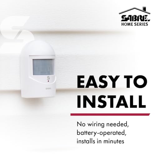 Sabre Driveway Alert, Wireless Motion Detector Sensor System with Driveway Alert, Weatherproof for Outdoor Security