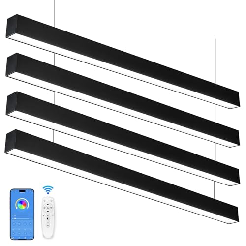 4FT LED Linear Light Fixture,Modern Commercial Linear lights,4-Pack - size: 4FT