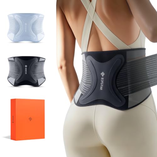 Back Brace for Lower Back Pain Relief, Firm Support for Men & Women - color: Black, size: Medium