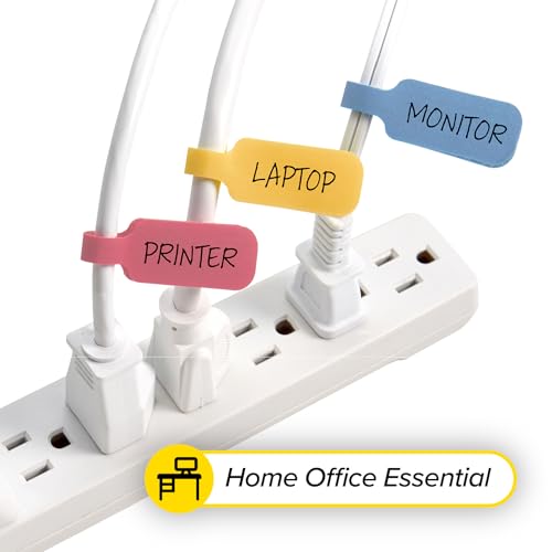 Wrap-It Storage Cable Labels - Medium, Macaron (30-Pack) - color: Macaron, size: Medium
