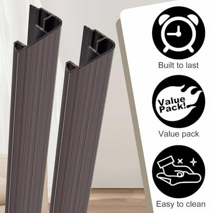 4 Pcs 36" L Fixed Vinyl Sill Threshold Cap 1-5/32 Inches High, Dark Brown - color: Dark Brown, size: 1-5/32,36 Inch