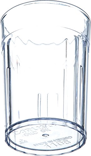 Carlisle FoodService Products Bistro Tumbler Plastic Tumbler for Restaurants, Catering, Kitchens, Plastic, 8.4 Ounces, Clear, (Pack of 72) - style: 8 oz (Case of 72)