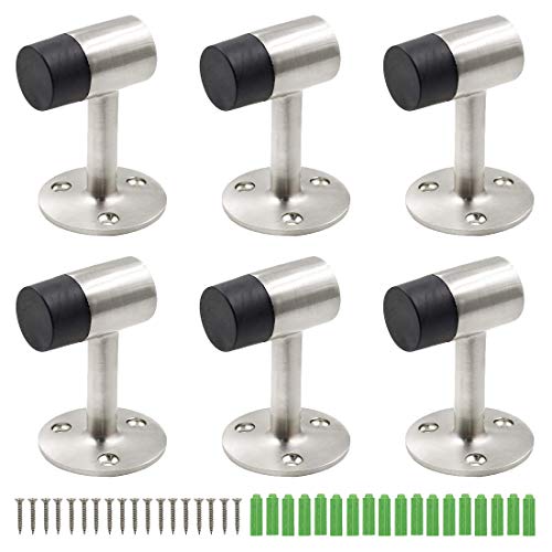 Floor Stop Door Stopper, 3 Inch / 75mm, Stainless Steel, 6-Pack - color: 3 Inch, size: 6 Pieces
