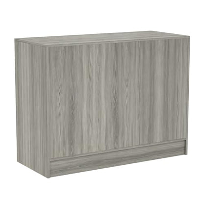 48" W * 20" D * 38" H - Wooden Cash Wrap Counter, Commercial Cash Wrap Counter with (Gray Wood Grain) - color: Gray Wood Grain, size: 48"