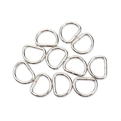 Country Brook Design - Welded D-Rings (3/4 Inch) - color: Nickel Plated, size: 25 (Pack of 1)