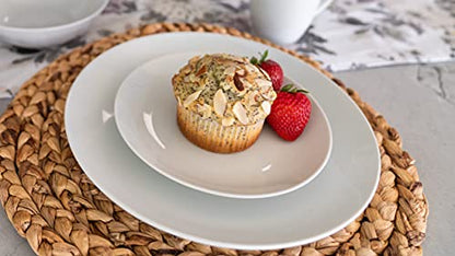 10 Strawberry Street 7.5" Catering Coupe Salad/Dessert Plate, Set of 12,White - size: 7.5" Salad Plate, style: Coupe