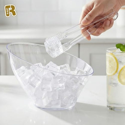 12 Pack Clear Small Serving Tongs For Buffet - Mini Plastic Tongs For Ice, Candies, Hot And Cold Food - Small Tongs For Appetizers For Parties, Holidays And Gatherings