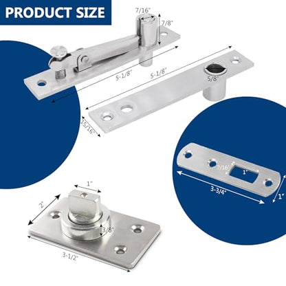 330 LBS Pivot Hinge Set with Magnetic Door Catch for Large & Heavy Wood Doors – HBL’ Hidden Pivot Door Hardware for Bookshelves, Built-in Ball Bearings for Smooth & Quiet Operation. - style: Pivot Hinge 330 Lbs + Magnetic Door Catch