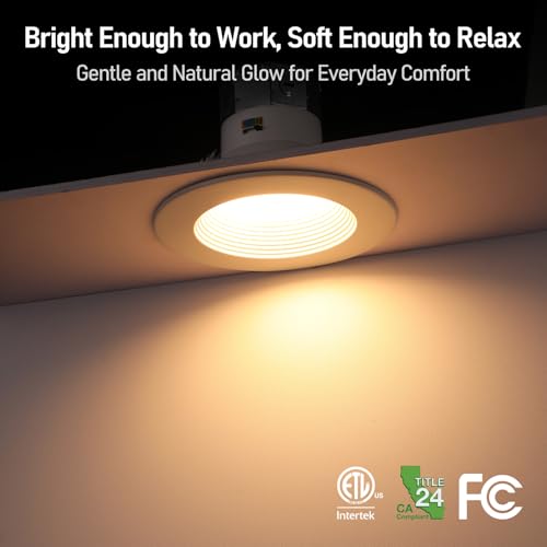 TORCHSTAR 8-Pack 6CCT 6 Inch LED Recessed Light Canless, Dim to Warm, White - color: White-Dim to Warm, size: 6 Inch