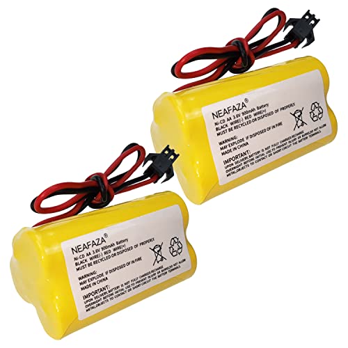 3.6V 900mAh NiCd Exit Sign Emergency Light Battery Replacement Compatible with Lithonia ELB B001 ELBB001 ELB-B001 Lithonia EU2 LED Interstate ANIC1566 Unitech 0253799(2 Pack) - size: 2 Pack