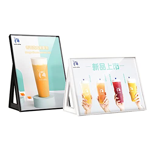 ABS Plastic Sign Holder L Shape (White A5 148×210mm/5.83×8.27inches)