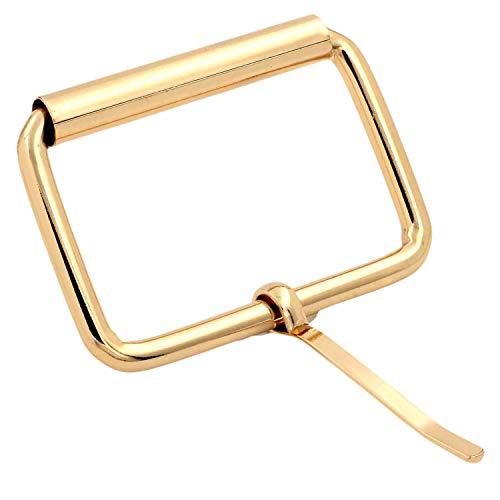 BIKICOCO Roller Buckle, 2 Inches Heel Rolling Bar Buckles for Bags Leather Webbing Straps - color: Light Gold X 10 Pcs