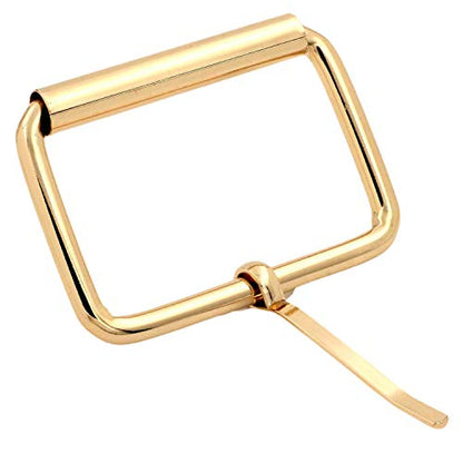 BIKICOCO Roller Buckle, 2 Inches Heel Rolling Bar Buckles for Bags Leather Webbing Straps - color: Light Gold X 10 Pcs