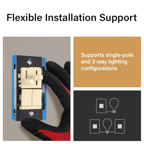 Legrand LS 300W Inc Dimmer Switch and 1.6A Fan Control Light Almond 1 Pack - color: Light Almond