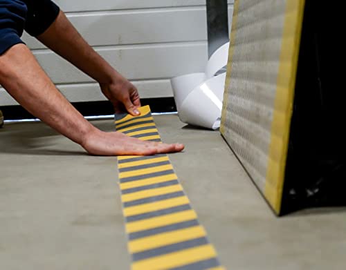 linconson 2 Inch x 60 Feet Anti Slip Grip Tape & Slip Resistant Stairs Tread/Step Non Slip Traction Adhesive Roll Commercial Grade Extreme Friction & Traction Indoor & Outdoor-Black & Yellow - size: 2 Inch x 60 Feet