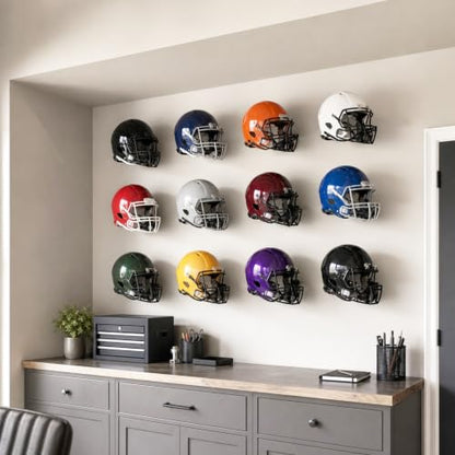 Metal Football Helmet Wall Mount Display Hanger Holder for Full Mini Helmet
