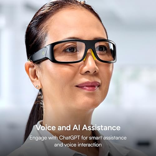 Lucyd Armor Smart Safety Glasses, TR90 Frame, Light Adaptive Lenses, Open Ear Speakers & Microphone - ANSI Z87.1 - style: Slim Photochromic