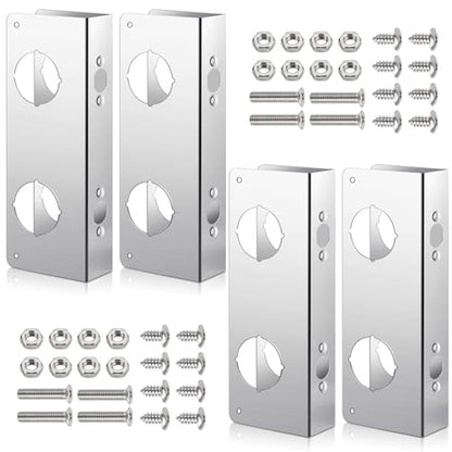 Leinuosen Door Reinforcement Plate for 1-3/4" Thick Doors, 4 Pack