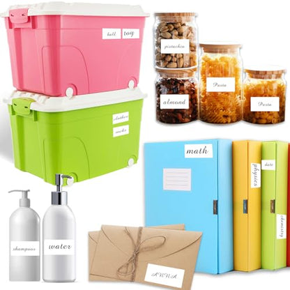 Multi-Use Removable Labels, 1"x 3", 300 PCS Blank Labels Total,Water/Oil/Tear Resistant/Ink Won't Smudge No Residue - size: 1×3 inch