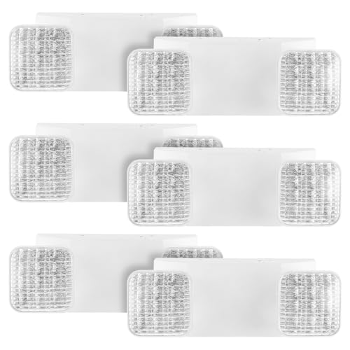 LED Emergency Exit Light Battery Backup, Fire Resistant Emergency Exit Sign - size: 6 PACK