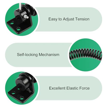 13 Inch Self Closing Gate Spring, Adjustable Tension Gate Closer for Wooden and Vinyl Fence, Steel, Black (13'', 1 Pack) - size: 1 Pack