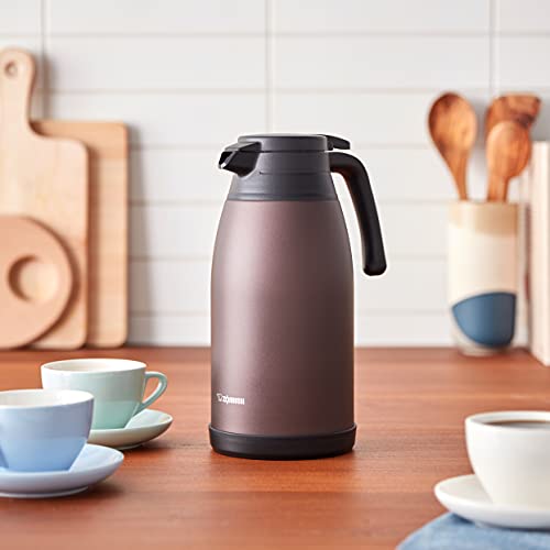 Zojirushi SH-RA19TA Stainless Steel Vacuum Carafe, 1.9 L, Brown - color: Brown, size: 64.2 Ounces