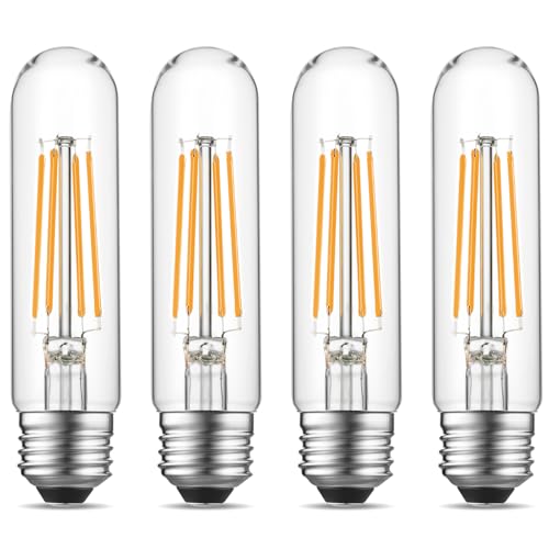 5" T10 Tubular LED Light Bulb, 60W Eq, Dimmable, Warm White 2700K, 4-Pack - color: Warm White, size: 5 Inch- 4 Count