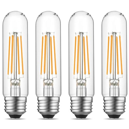 5" T10 Tubular LED Light Bulb, 60W Eq, Dimmable, Warm White 2700K, 4-Pack - color: Warm White, size: 5 Inch- 4 Count