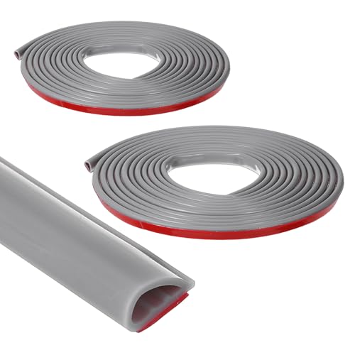 2PCS Smoke Fire Seal Strip, 20 Feet Door Seal Tape Self Adhesive Graphite Rubber Composite Material for Fire Rated Windows Steel Doors, 1/2" W x 1/4" H, Gray - color: Gray, size: 20 Feet