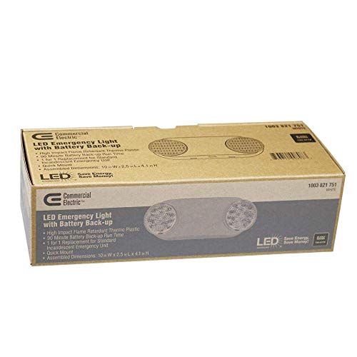 Commercial Electric Oval 11-Watt with Ni-Cad 3.6-Volt Battery White Integrated LED Emergency Light