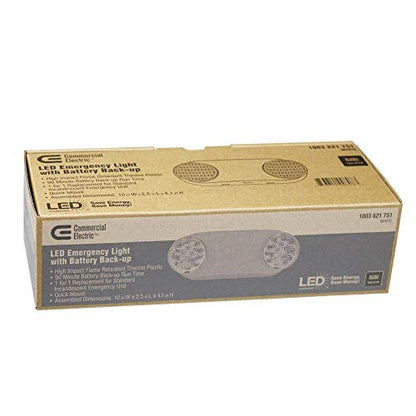 Commercial Electric Oval 11-Watt with Ni-Cad 3.6-Volt Battery White Integrated LED Emergency Light
