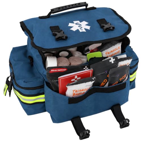 Lightning X Small Medic First Responder EMT Trauma Bag Stocked First Aid Fill Kit A Navy Blue - color: Navy Blue
