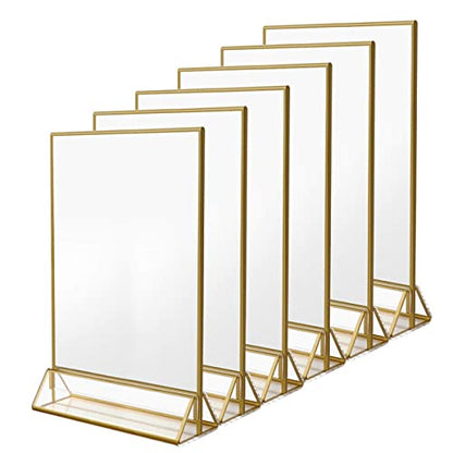 NIUBEE 8.5x11 Acrylic Sign Holder,Picture Frame,Wedding Table Numbers,6pack - size: 8.5x11", style: Vertical