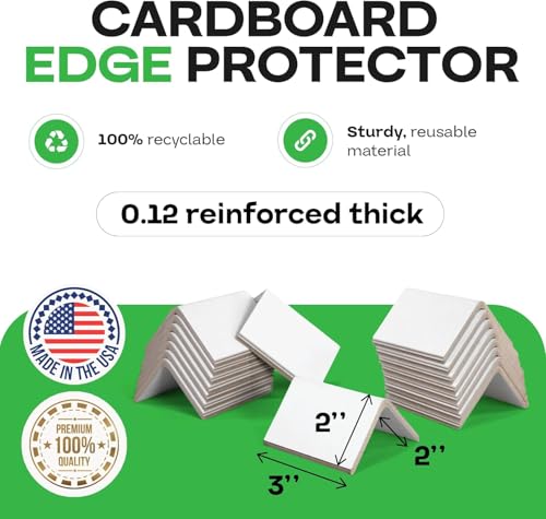 IDL Packaging Cardboard Edge Protectors 2 x 2 x 3" (200-Pack), 0.120" Thick - size: 2"x2"x3", 0.120"