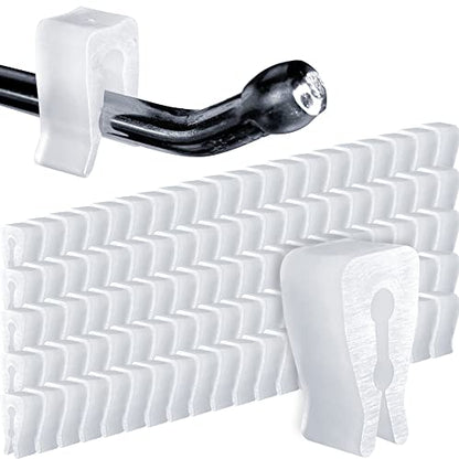 Gluposti 2-Hole Peg Hook Stopper Inventory Control Clips, 100 Peg Stoppers - size: 100 Pack