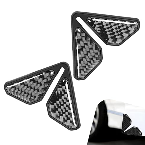 2 PCS Car Door Edge Guards, Carbon Fiber Anti-Collision Door Corner Protectors, Anti-Scratch Door Corner Trim Stickers, Universal for Most Cars (Black) - color: Black