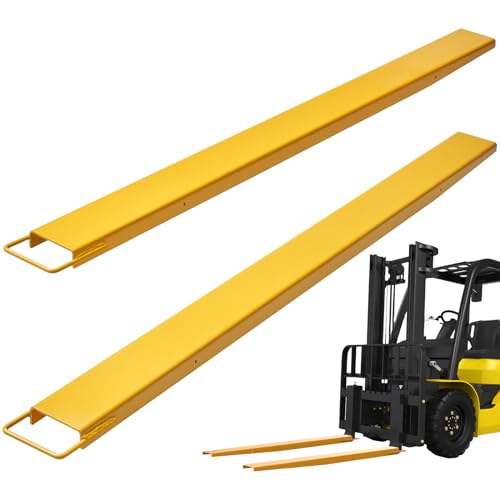 VEVOR Pallet Fork Extensions 84" Length 5.5" Width Heavy Duty Carbon Steel - size: ‎84 x 5.5 Inch