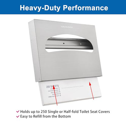 Commercial Stainless Steel Toilet Seat Cover Dispenser Wall Mount