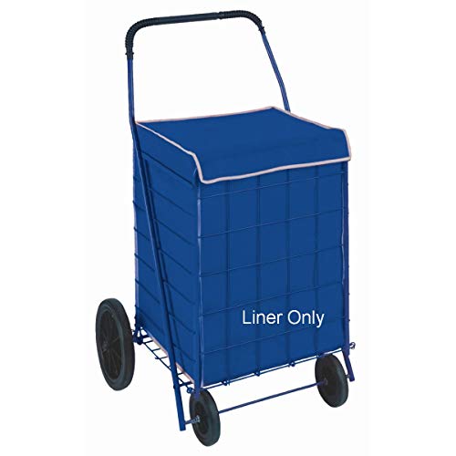 Utility Folding Shopping Cart Liner Privacy Top Cover Water Resistant Fastens Non-Woven Lightweight Breathable (Red) (Blue) - color: Blue