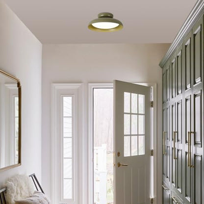 BISAMIYA Dimmable LED 15.7 inch Semi Flush Mount Ceiling Light - color: Deep Green