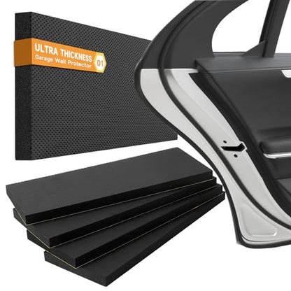 Garage Wall Protector - Heavy Duty Self-Adhesive Foam Bumpers for Car Door Dings, Furniture & Bike Scratches | Tool-Free Installation, Extreme Durability