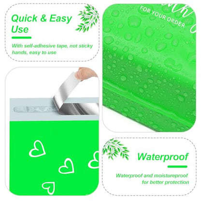 JinRuiKJ Thank You Poly Mailers 6x9 Inch, 100 PCS, Green - color: Green, size: 6*9inch 100pcs