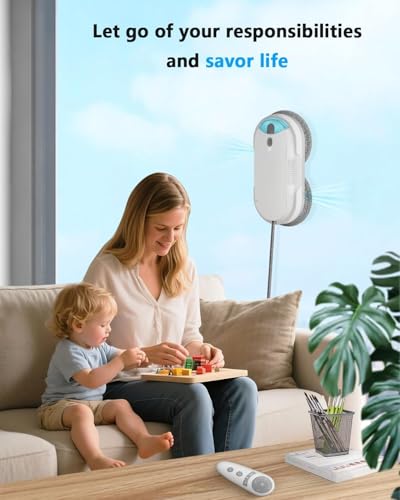 Window Cleaning Robot - Double Helix 4800-6400Pa Suction,