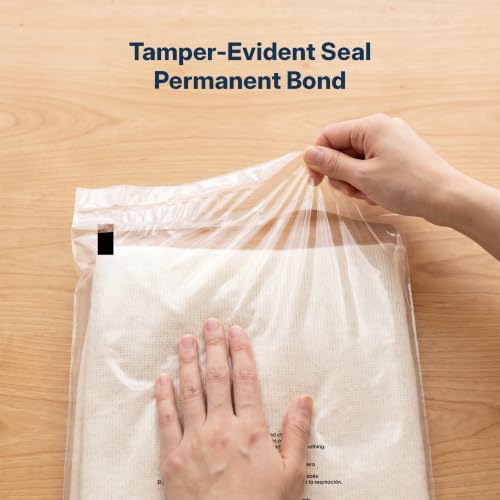 14” X 20” (200 Count) Self Seal Clear Poly Bags with Suffocation Warning - size: 14" x 20"