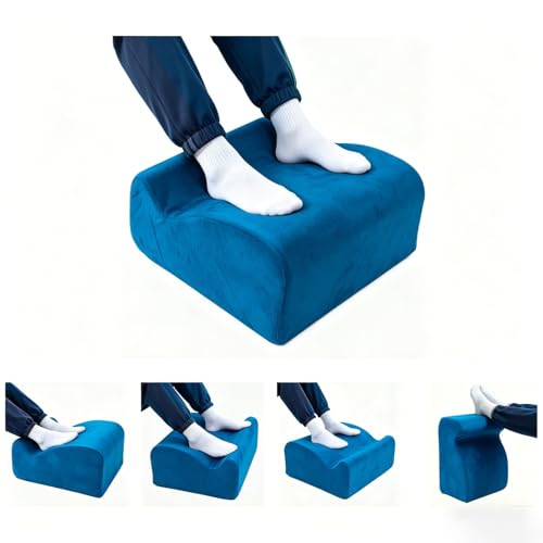 Foot Rest for Under Desk at Work, Ergonomic Footrest Multifunctional 3-Tier Foot Stool, Support Foot Pillow for Office Chair Gaming Chair Leg Elevation Pillow (Blue, One Size) - color: Blue