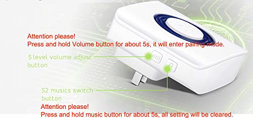 Caregiver Pager Wireless Motion Sensor Alert Room Bed Alarm and Fall Prevention for Elderly Dementia Patients (3 Receiver+2 Monitor Motion) - size: 3 Receiver+2 Monitor Motion