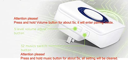 Caregiver Pager Wireless Motion Sensor Alert Room Bed Alarm and Fall Prevention for Elderly Dementia Patients (3 Receiver+2 Monitor Motion) - size: 3 Receiver+2 Monitor Motion