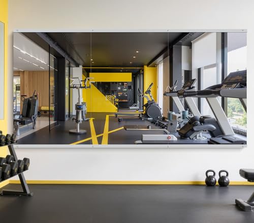 60x40 in Home Gym Mirrors,3-Pack,Frameless,Wall Mounted - size: 60"x40"x3PCS